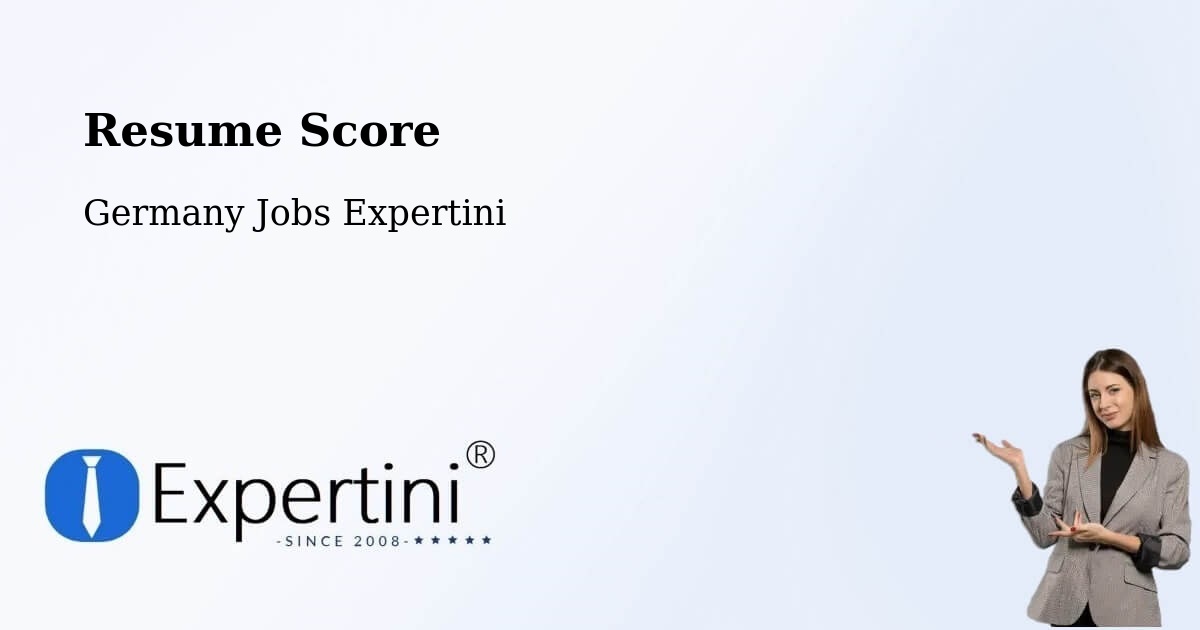 Resume Score & Job Description Match Tool – Wöllstein - Germany Jobs Expertini